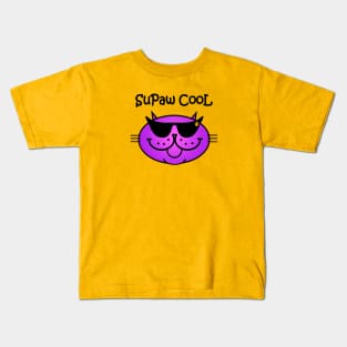 SuPaw CooL - PURRple Kids T-Shirt